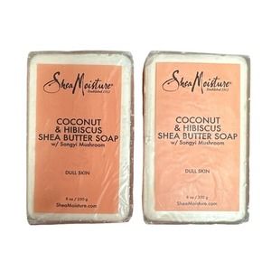 2x Shea Moisture Coconut & Hibiscus Shea Butter Soap with Songyi Mushroom 8.0oz